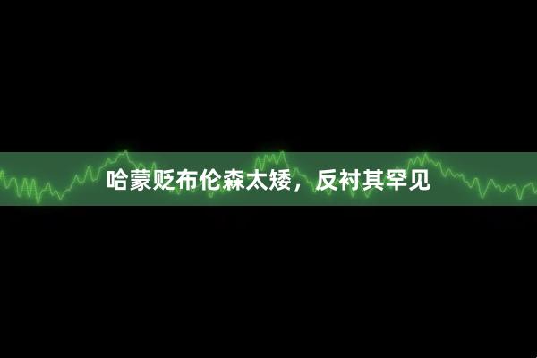 哈蒙贬布伦森太矮，反衬其罕见